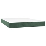 thumbnail of vidaXL Boxspringbett mit Matratze & LED Dunkelgrün 140x190 cm Samt