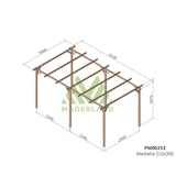 thumbnail of Pérgola de Madera Maciza Marbella (Maderland) - Gardeneas