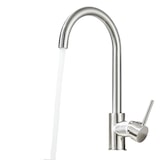 thumbnail of JULIE | Niederdruck Edelstahl Küchenarmatur Silber gebürstet | Schlichter Gastro Wasserhahn für Boiler 3 Anschlüsse | Mischbatterie Küche