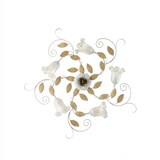 thumbnail of Lámpara de techo de hierro lacado blanco shabby 5 luces H.17 Ø80 BL274-PL5-BCO