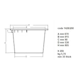 thumbnail of Combisteel kunststof afvalbak 200 liter