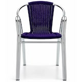 thumbnail of Sedie colore blu in alluminio curvato con intreccio. Arredo impilabili per terrazze, interni ed esterni di bar, ristoranti e caffetterie.