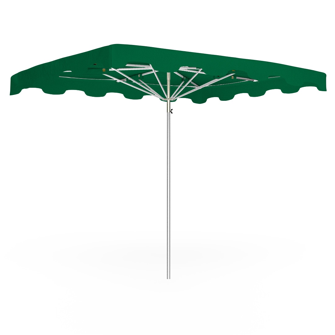 Parasol de marché forain 220x180cm Vert - Armature + Toile + Housse