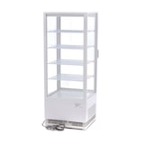 thumbnail of Maxima - Koelvitrine 9400810 98L Wit met glas aan 4 zijden, ventilator, LED, slot, 0-12 C, R600a - 42.8x38.6x111 cm
