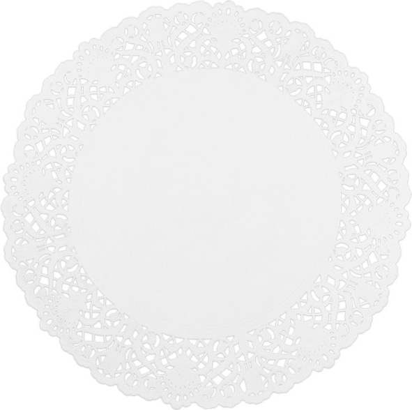 MONOUSO - Naperon Papel Rendado Branco Circular Ø28cm (250 Uds)