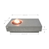 thumbnail of ELEMENTI Feuertisch Metropolis Feuerstelle aus Beton - Komplett-Set, wetterbeständig, Hellgrau 142x81x35cm