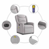 thumbnail of vidaXL Massagesessel Elektrisch Wolkengrau Stoff