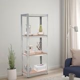 thumbnail of Pack 2 Scaffalature Modulari in Metallo con 4 Ripiani 240kg 60x30x148cm Verde 7house