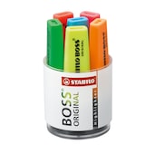 thumbnail of Textmarker - STABILO BOSS ORIGINAL - 6er Rundbox - gelb, grün, orange, rot, pink, blau