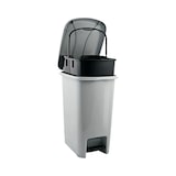 thumbnail of Cubo de Basura Rectangular con Tapa y Pedal Gris 25 Litros 7house