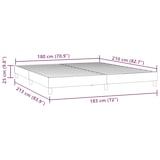 thumbnail of vidaXL Boxspringbett ohne Matratze Dunkelgrau 180x210 cm Samt