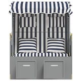 thumbnail of vidaXL Strandstoel met kussens poly rattan en hout blauw en wit
