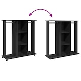 thumbnail of vidaXL Kleiderständer mit Rollen Schwarz 102x38x110 cm Holzwerkstoff
