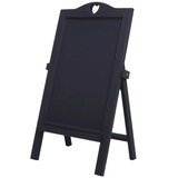 thumbnail of Reclamebord HWC-E51, krijtbord, 66x37x27cm Shabby-Look Vintage ~ donkergrijs