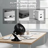thumbnail of WellHome - Set di 4 ventilatori con clip 1200mAh colore Nero Ø13x17,5 cm