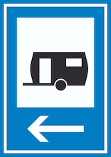 thumbnail of Wohnwagen links Schild A5 (148x210mm)