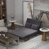 thumbnail of HOMCOM Divano Letto con Schienale Regolabile su 5 Livelli Grigio Scuro
