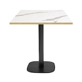 thumbnail of Restootab - Mesa 70x70cm - Redonda em mármore branco com rebordos em latão