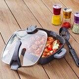 thumbnail of STONELINE® FUTURE Servierpfanne 28 x 28 cm, Eckpfanne mit Siebglasdeckel, Induktion und backofengeeignet