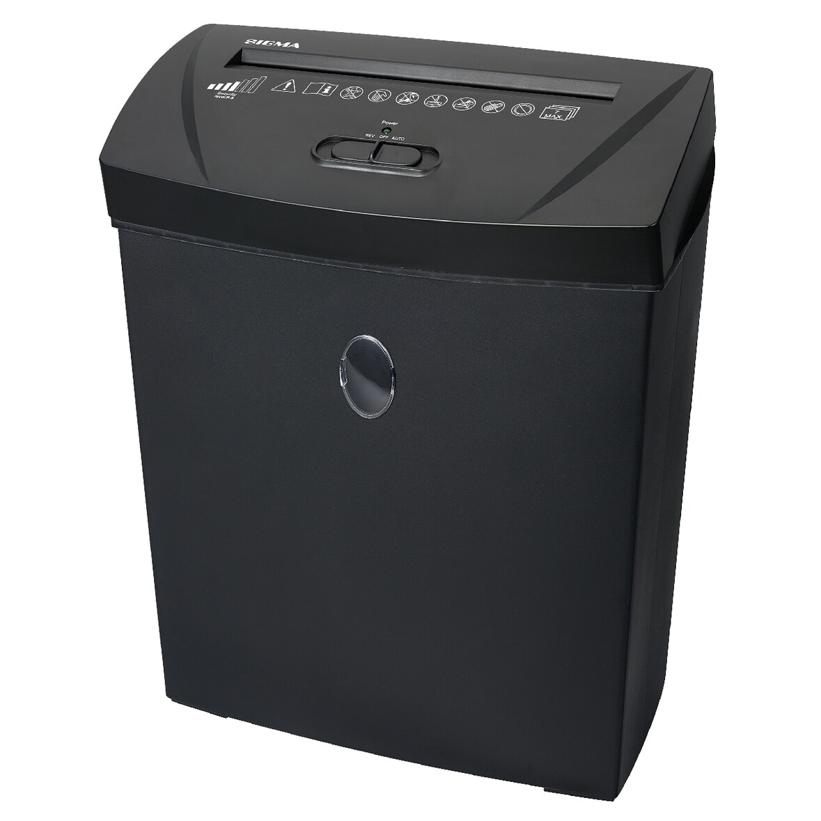 SIGMA Destructora de documentos PCC255, plástico, 13 L, negro