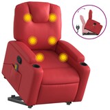 thumbnail of vidaXL Massagesessel mit Aufstehhilfe Rot Kunstleder