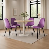 thumbnail of Conjunto de 4 sillas de comedor Napier Lila/Terciopelo