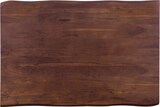 thumbnail of Esstisch Baumkante massiv Akazie kastanienfarben 120 x 80 cm X-Gestell schwarz Roxana