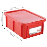 thumbnail of GILAC Bac renforcé HACCP 600 x 400 + couvercle - 35 L - Rouge G119809