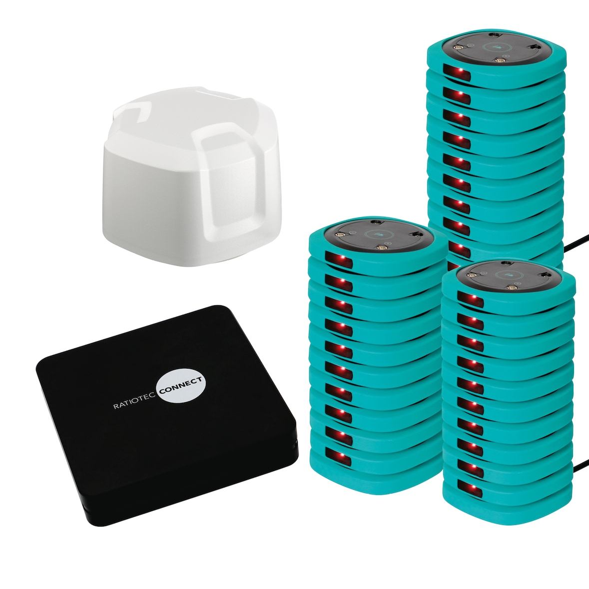 ratiotec CONNECT Starter-Set Gastro 30 – professionelles Pager- & Rufsystem für zuverlässigen Gastronomie-Service