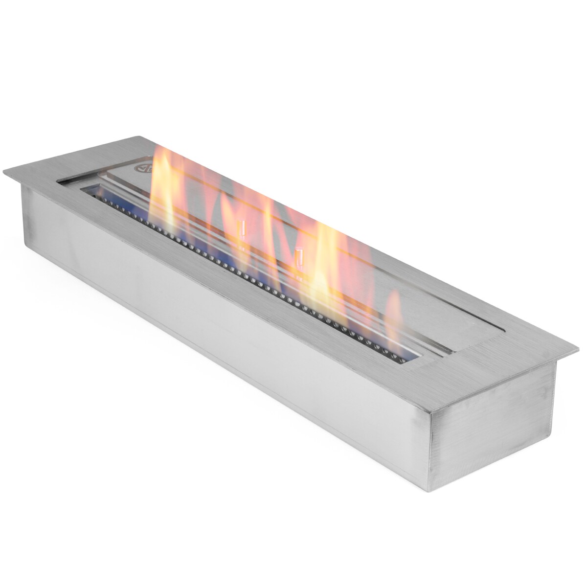 Moritz 60 cm Edelstahl Brennkammer Doppelwandig 3,5 Liter I Bio Ethanol Brenner Einsatz I Einbaubrenner I auch Outdoor I Feuerstelle I Gartenfeuer