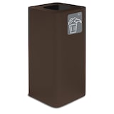 thumbnail of Stilcasa Papelera cuadrada 100 ltrs color marrón oxido corten con pictograma magnético incluido