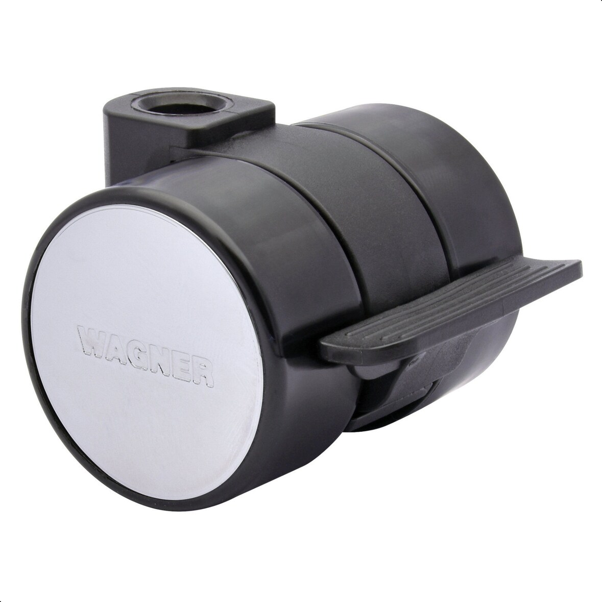 WAGNER Design Möbelrolle/Lenkrolle LOGO - Ø 38 mm, Feststeller, schwarz ...
