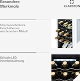 thumbnail of Klarstein Shiraz 18 Slim Uno Weinkühlschrank 50l 18Fl Touch-Bedienfeld 5-18°C Weißes Glas