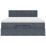 thumbnail of vidaXL Ottoman-Bett mit Matratze & LEDs Dunkelgrau 140x190 cm Samt