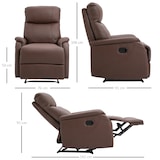 thumbnail of Poltrona Relax Manuale Schienale Reclinabile 145° Similpelle Marrone