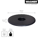 thumbnail of WAGNER Pflanzenroller ULTRAFLAT Ø 30 x 3 cm, f. innen, ABS Kunststoff, schwarz, extra flach, max 100 kg - 20045201