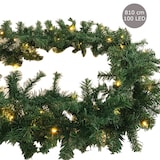 thumbnail of XXL 100 LED Tannengirlande Lichterkette 810cm Girlande innen und außen