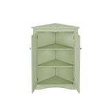 thumbnail of Merax meuble d'angle 80 cm, armoire polyvalente avec 2 portes et 3 niveaux, MDF laqué, vert