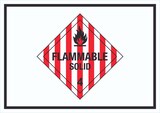 thumbnail of Schild Entzündbare feste Stoffe Symbol Flammable Solid A0 (841x1189mm)