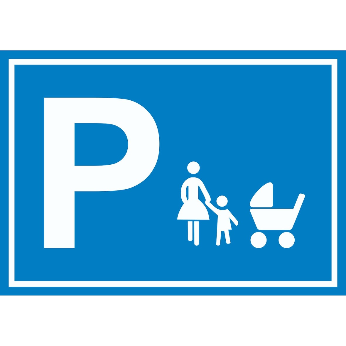Mutter und Kind Parkplatz Schild waagerecht A1 (594x841mm)