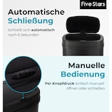 thumbnail of Five Stars® Prullenbak met Sensor - 60 Liter - RVS - Soft Close Deksel - Zwart