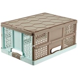 thumbnail of Keeeper - Set aus 2 robusten Klappboxen Polypropylen 32L Blau/Braun 48x34,5x23,5 cm - Kollektion Lea
