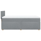 thumbnail of vidaXL Boxspringbett mit Matratze Hellgrau 80x200 cm Stoff