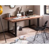 thumbnail of SIT Möbel Esstisch 180 cm | Platte 40 mm Altholz bunt | Kufen-Gestell Stahl antikschwarz | B 180 x T 100 x H 76,5 cm | 15022-11 | Serie TABLES & CO