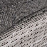 thumbnail of Pacote 4 unidades - Saco de feijão de jardim de rattan sintético cor cinza com Almofada removível - Tamanho: 40x40x49 cm