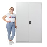 thumbnail of PROREGAL Mega Deal 3x Flügeltürenschrank ELEPHANT Metall Aktenschrank komplett montiert abschließbar 180x120x40cm 4 Ebenen Stahlschrank Lichtgrau
