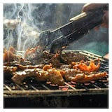 thumbnail of Parrilla para asar comida en barbacoa parrillera 60x40x30cm