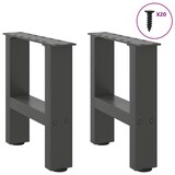 thumbnail of vidaXL Couchtischbeine Anthrazit 2 Stk. 40x(30-31) cm Stahl