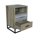 thumbnail of Möbilia Roupa de dormir | 2 gavetas, 1 compartimento aberto | MDF com réplica de filme liso | cinza-natural L39,5xP38xA62cm