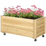 thumbnail of Outsunny Fioriera da Giardino in Legno con Foro di Drenaggio e Fodera